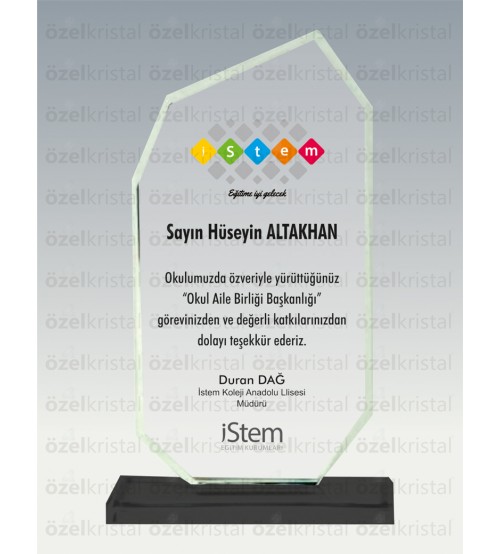 Kristal Plaket ŞLT016